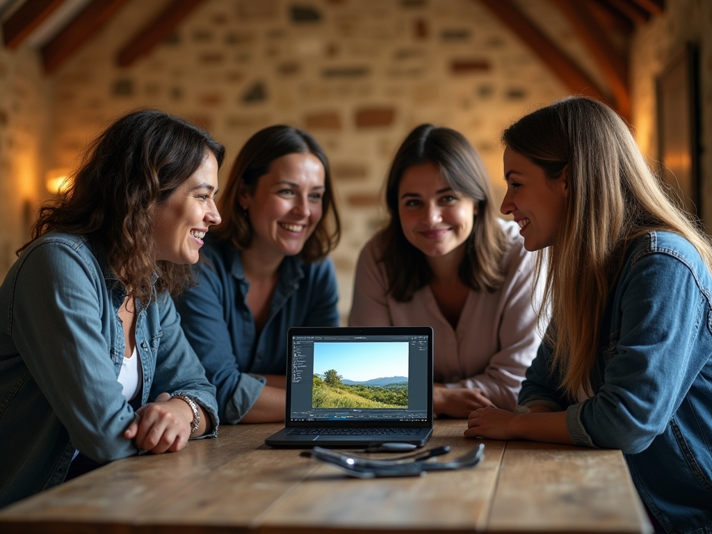 Participants lors d'un atelier de photographie en action