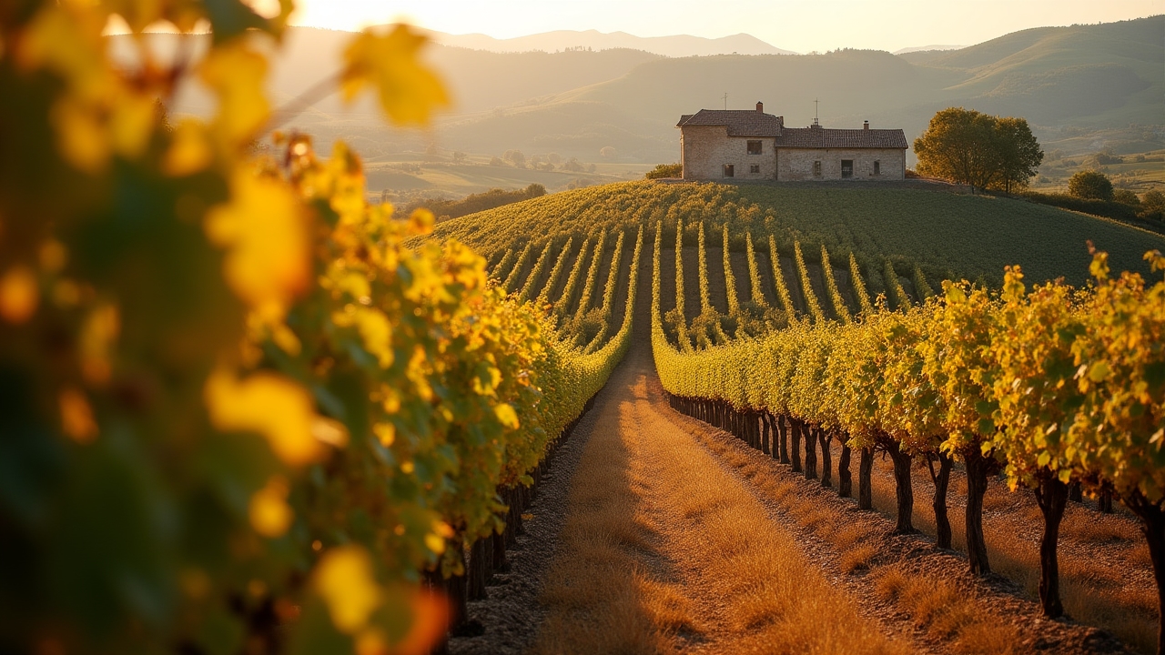 Vignoble bordelais en automne